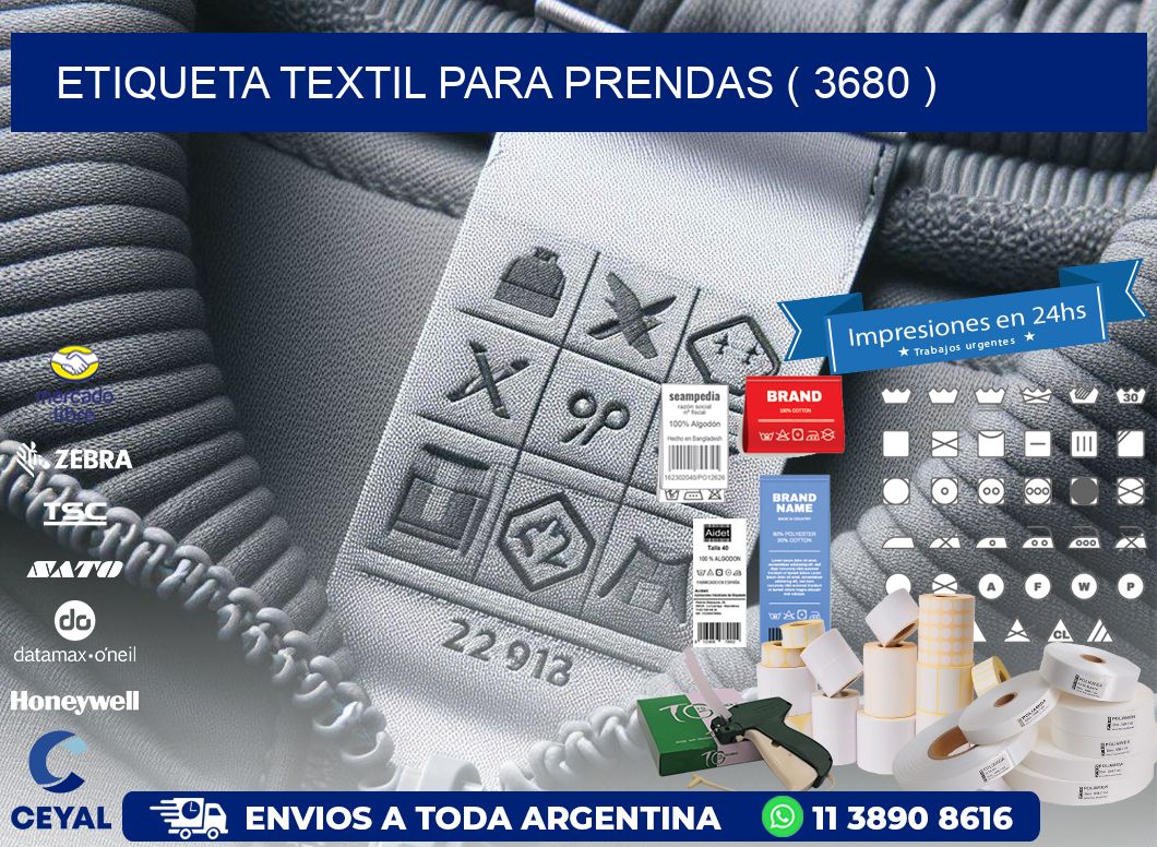ETIQUETA TEXTIL PARA PRENDAS ( 3680 )