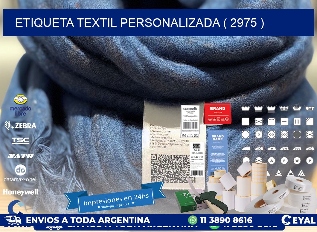 ETIQUETA TEXTIL PERSONALIZADA ( 2975 )