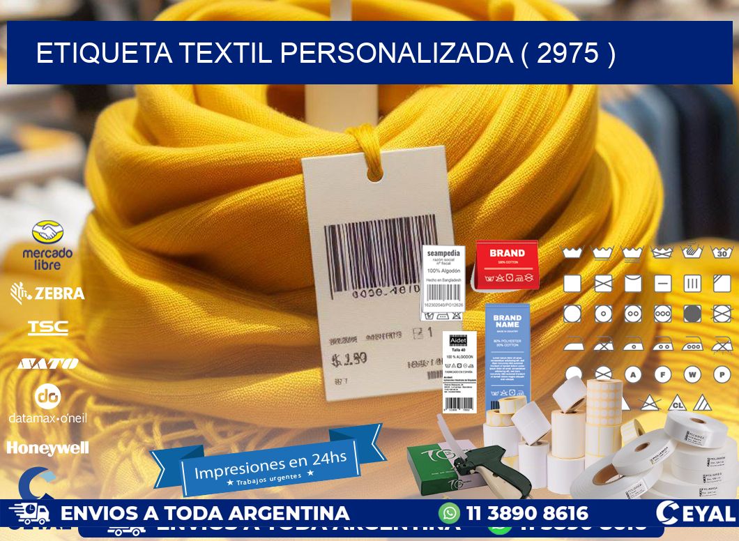 ETIQUETA TEXTIL PERSONALIZADA ( 2975 )