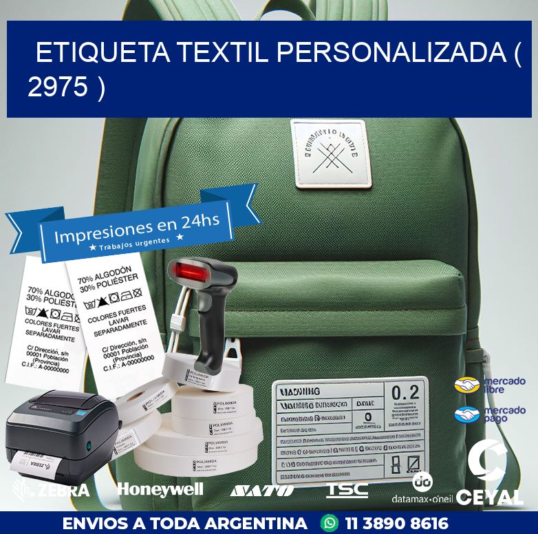 ETIQUETA TEXTIL PERSONALIZADA ( 2975 )