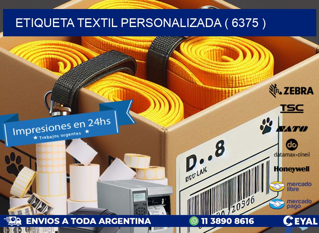 ETIQUETA TEXTIL PERSONALIZADA ( 6375 )