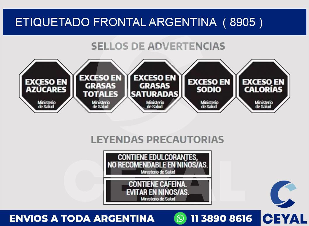 ETIQUETADO FRONTAL ARGENTINA ( 8905 )