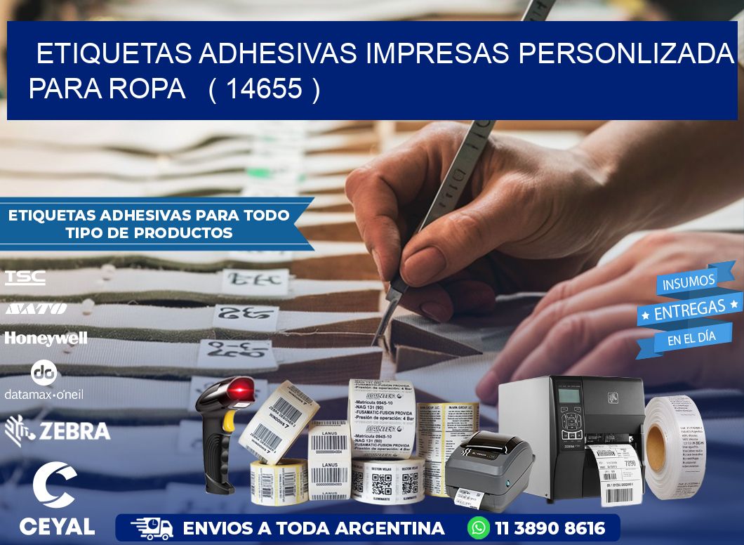 ETIQUETAS ADHESIVAS IMPRESAS PERSONLIZADA PARA ROPA   ( 14655 )