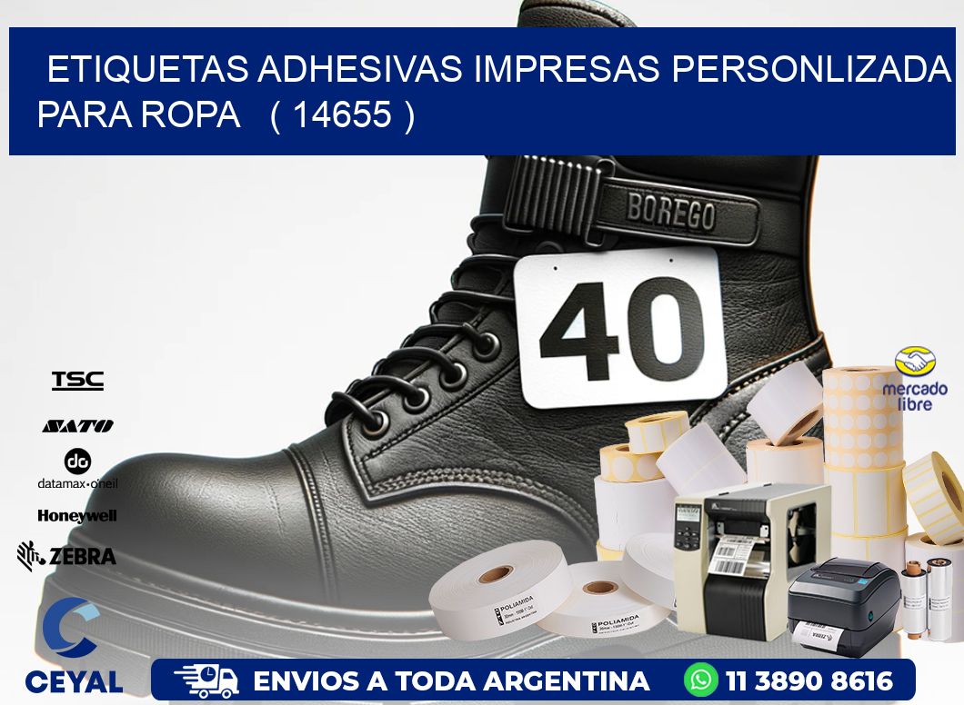 ETIQUETAS ADHESIVAS IMPRESAS PERSONLIZADA PARA ROPA ( 14655 )