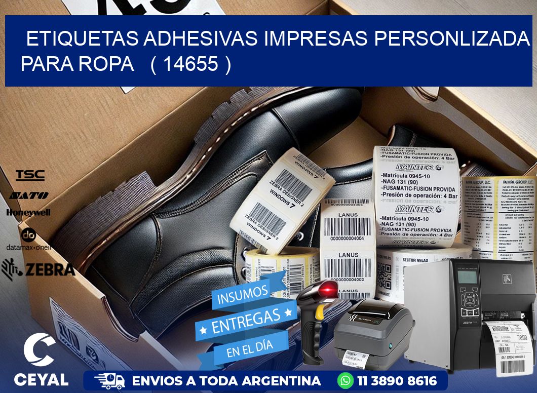 ETIQUETAS ADHESIVAS IMPRESAS PERSONLIZADA PARA ROPA ( 14655 )