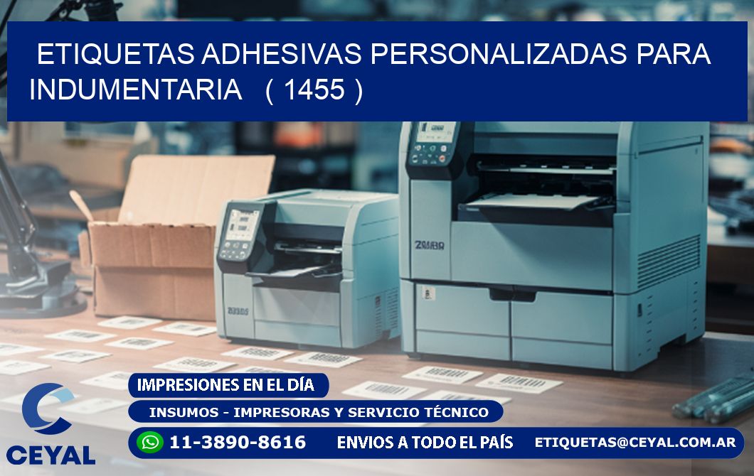 ETIQUETAS ADHESIVAS PERSONALIZADAS PARA INDUMENTARIA ( 1455 )