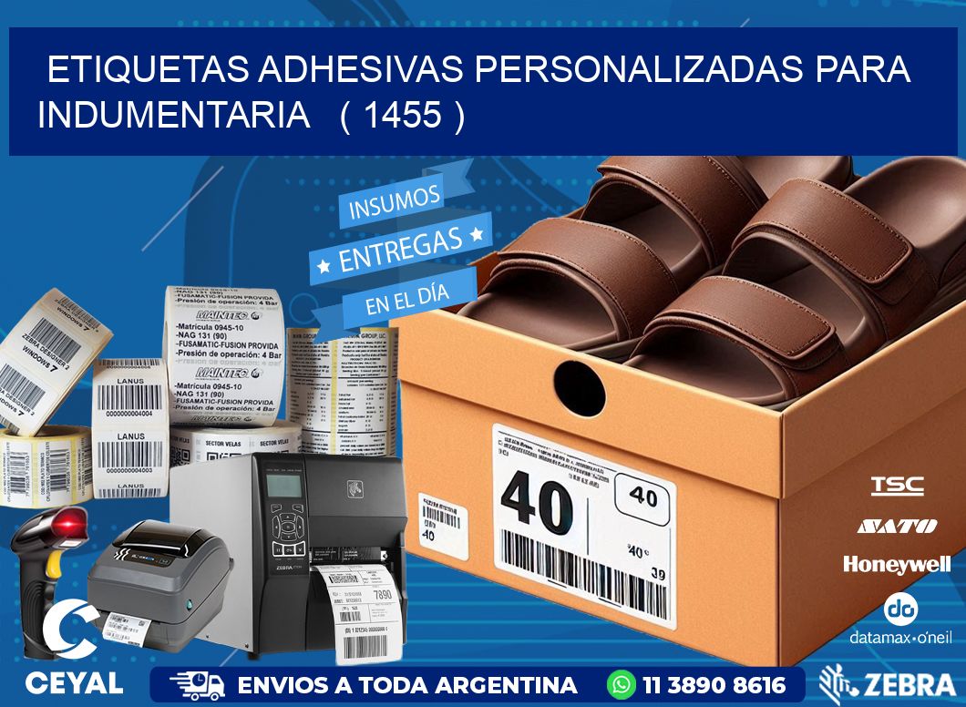 ETIQUETAS ADHESIVAS PERSONALIZADAS PARA INDUMENTARIA ( 1455 )