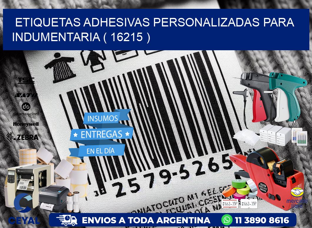 ETIQUETAS ADHESIVAS PERSONALIZADAS PARA INDUMENTARIA ( 16215 )