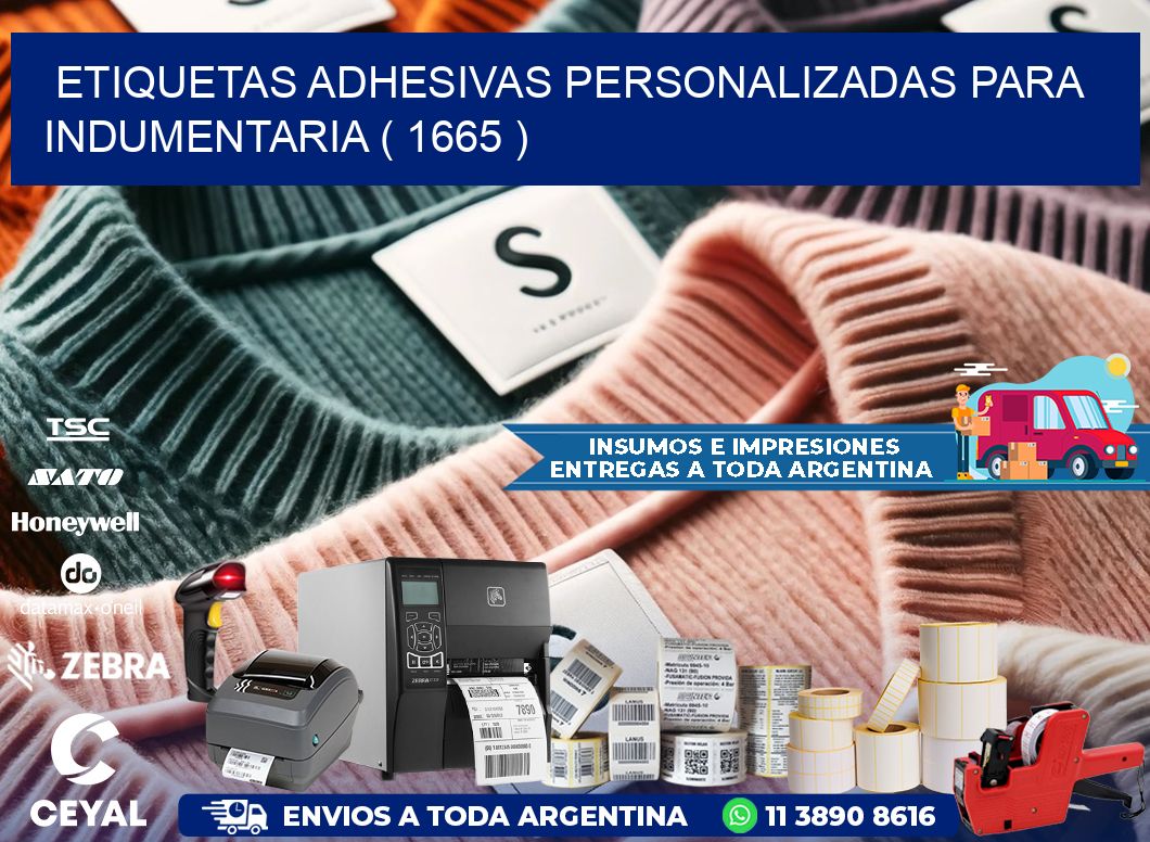 ETIQUETAS ADHESIVAS PERSONALIZADAS PARA INDUMENTARIA ( 1665 )