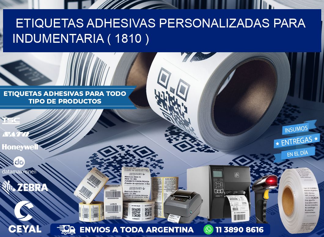 ETIQUETAS ADHESIVAS PERSONALIZADAS PARA INDUMENTARIA ( 1810 )