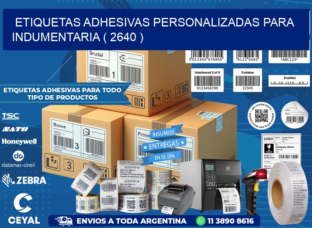 ETIQUETAS ADHESIVAS PERSONALIZADAS PARA INDUMENTARIA ( 2640 )
