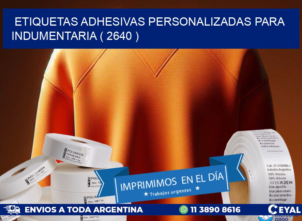 ETIQUETAS ADHESIVAS PERSONALIZADAS PARA INDUMENTARIA ( 2640 )