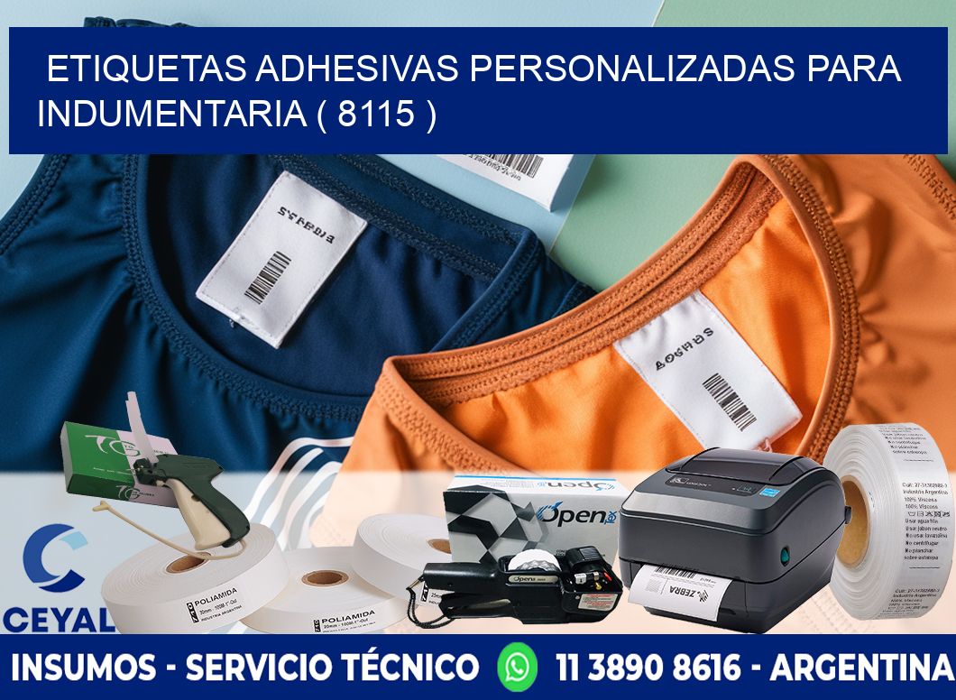 ETIQUETAS ADHESIVAS PERSONALIZADAS PARA INDUMENTARIA ( 8115 )