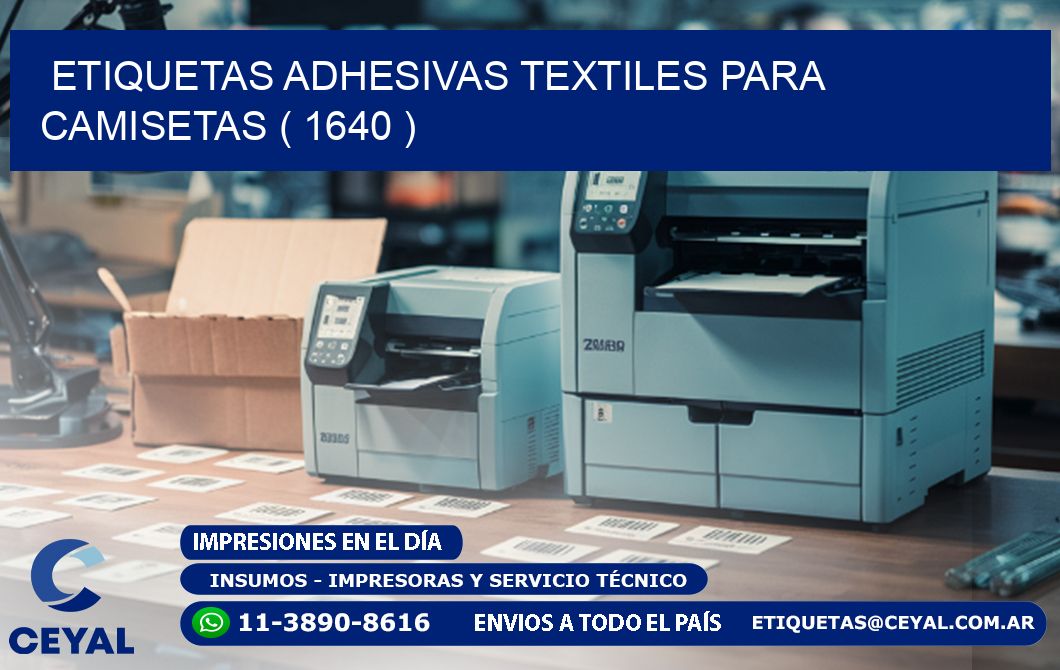 ETIQUETAS ADHESIVAS TEXTILES PARA CAMISETAS ( 1640 )