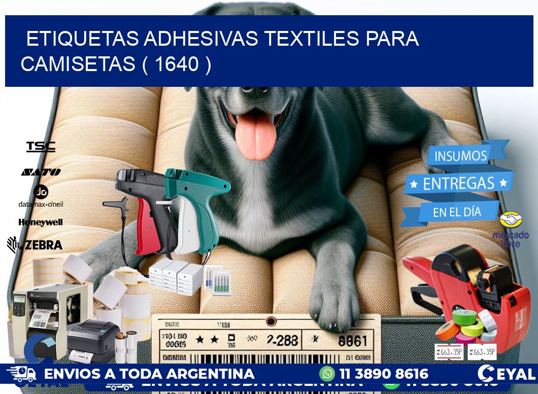 ETIQUETAS ADHESIVAS TEXTILES PARA CAMISETAS ( 1640 )