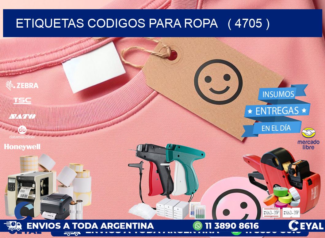 ETIQUETAS CODIGOS PARA ROPA ( 4705 )