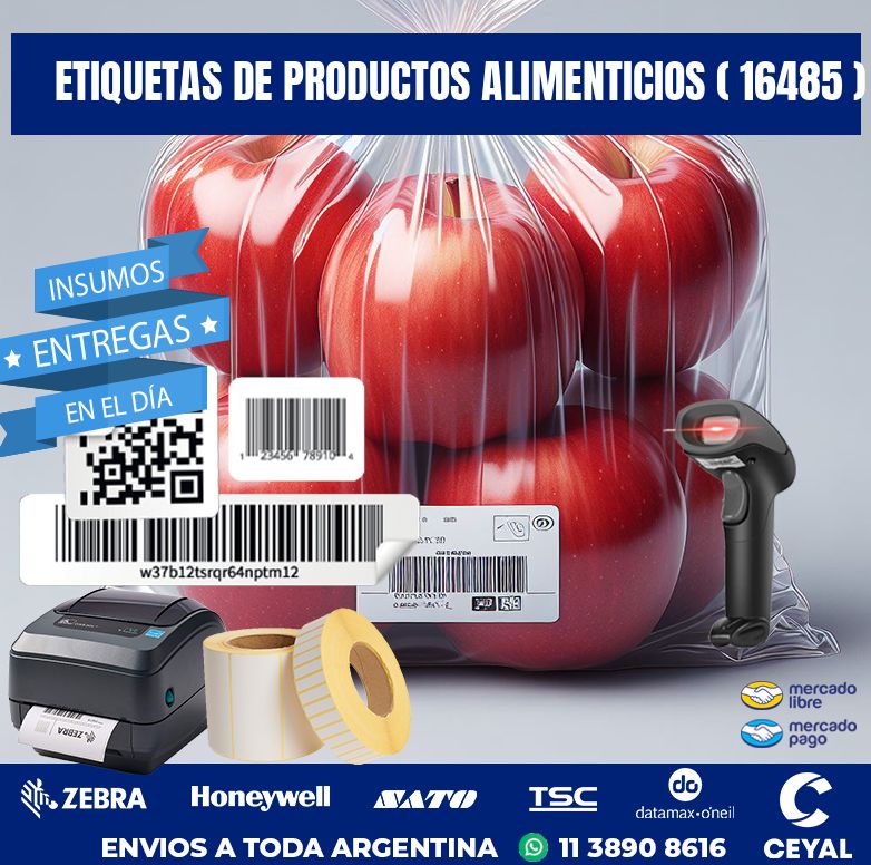 ETIQUETAS DE PRODUCTOS ALIMENTICIOS ( 16485 )