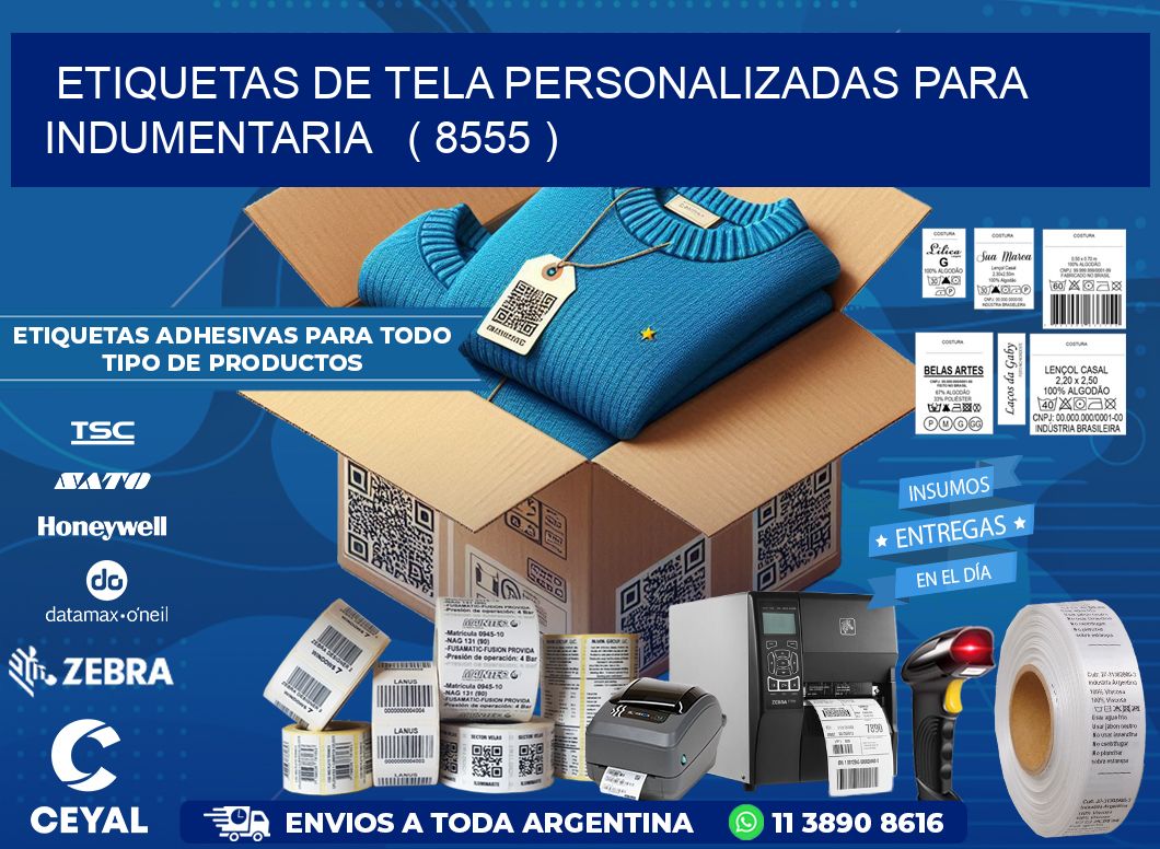ETIQUETAS DE TELA PERSONALIZADAS PARA INDUMENTARIA ( 8555 )