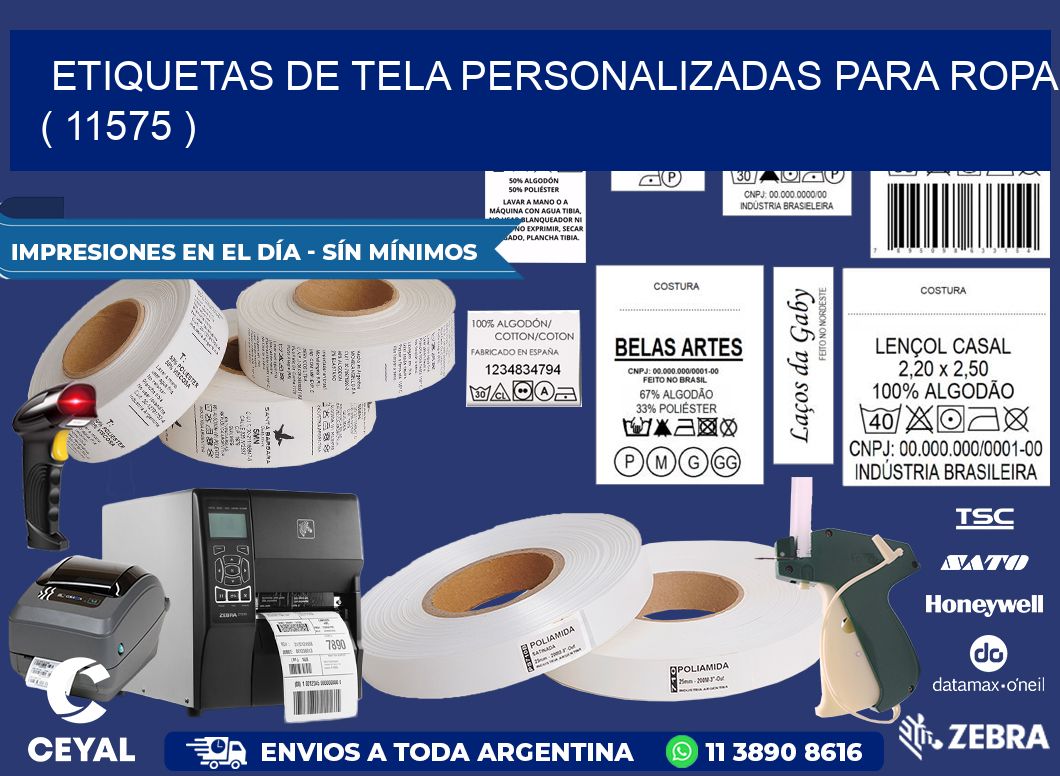 ETIQUETAS DE TELA PERSONALIZADAS PARA ROPA ( 11575 )