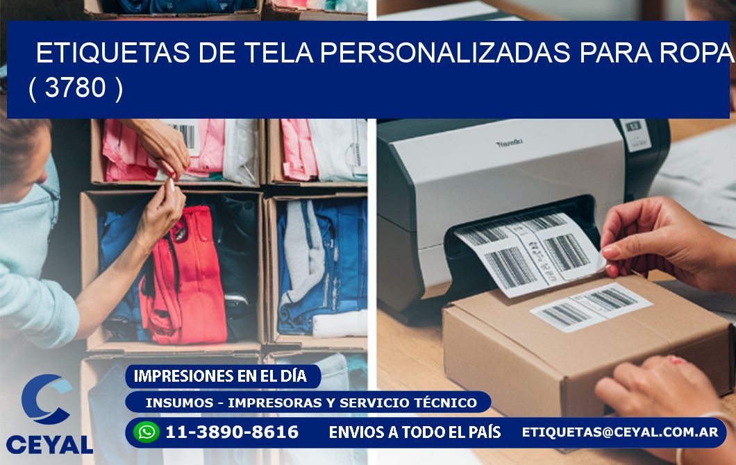 ETIQUETAS DE TELA PERSONALIZADAS PARA ROPA ( 3780 )
