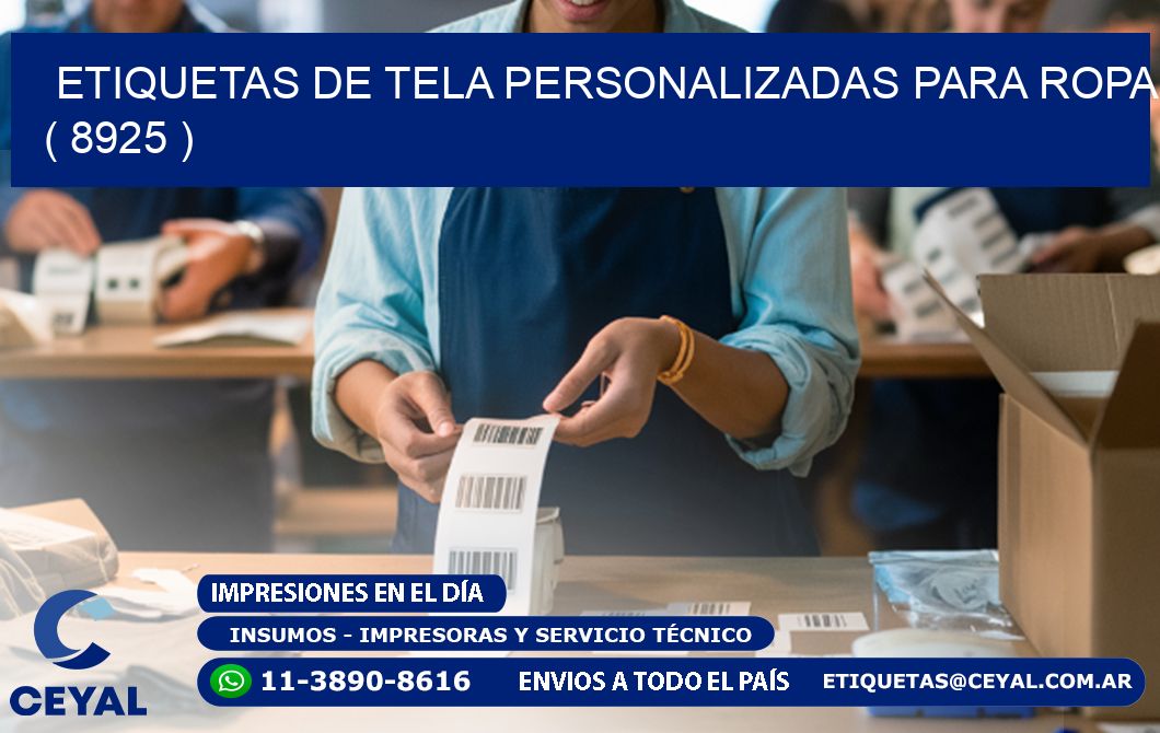 ETIQUETAS DE TELA PERSONALIZADAS PARA ROPA ( 8925 )