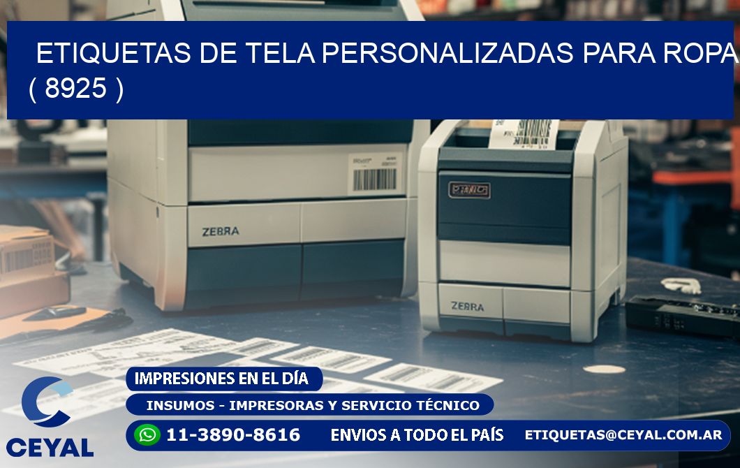 ETIQUETAS DE TELA PERSONALIZADAS PARA ROPA ( 8925 )