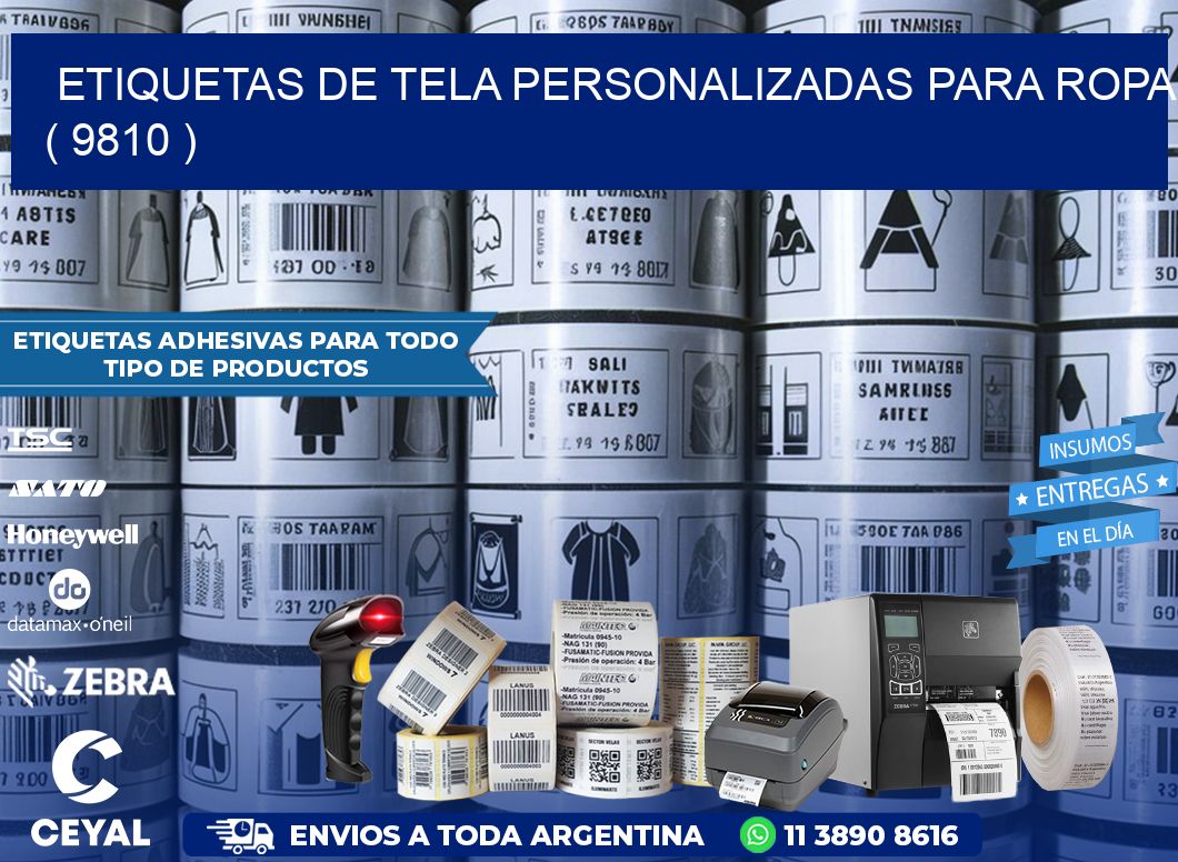 ETIQUETAS DE TELA PERSONALIZADAS PARA ROPA ( 9810 )