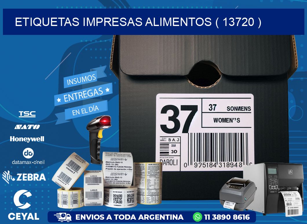 ETIQUETAS IMPRESAS ALIMENTOS ( 13720 )