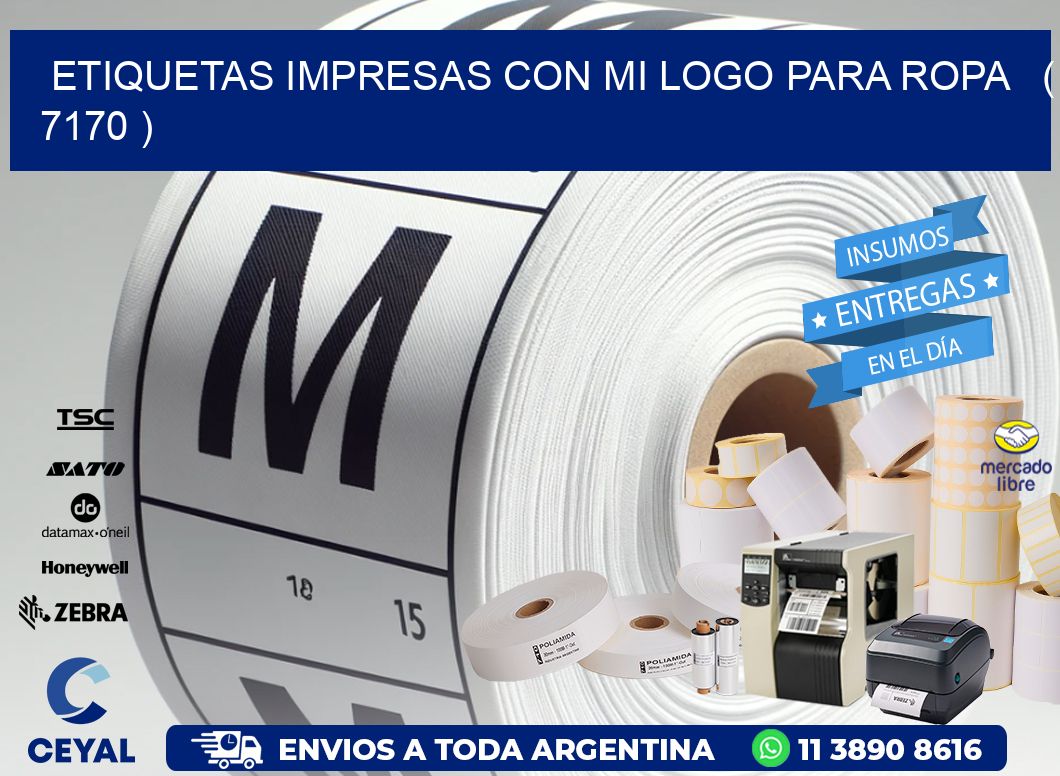 ETIQUETAS IMPRESAS CON MI LOGO PARA ROPA ( 7170 )