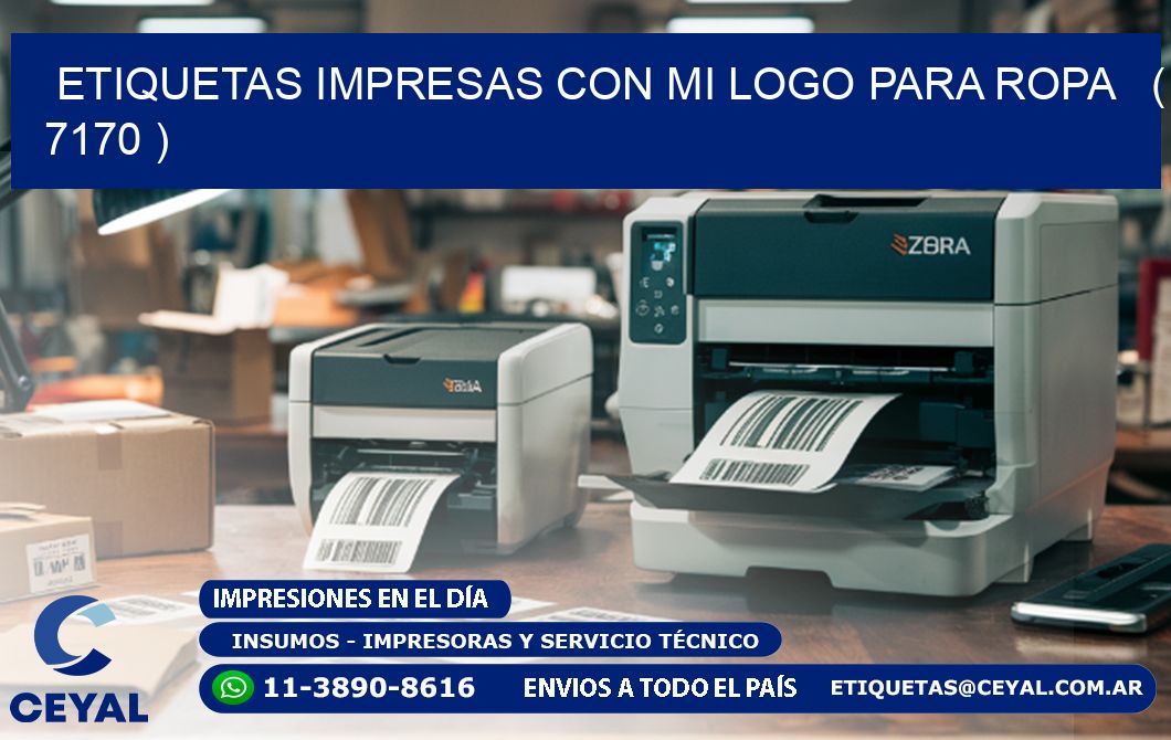 ETIQUETAS IMPRESAS CON MI LOGO PARA ROPA ( 7170 )