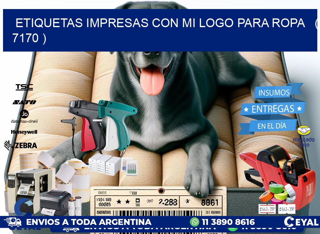 ETIQUETAS IMPRESAS CON MI LOGO PARA ROPA ( 7170 )