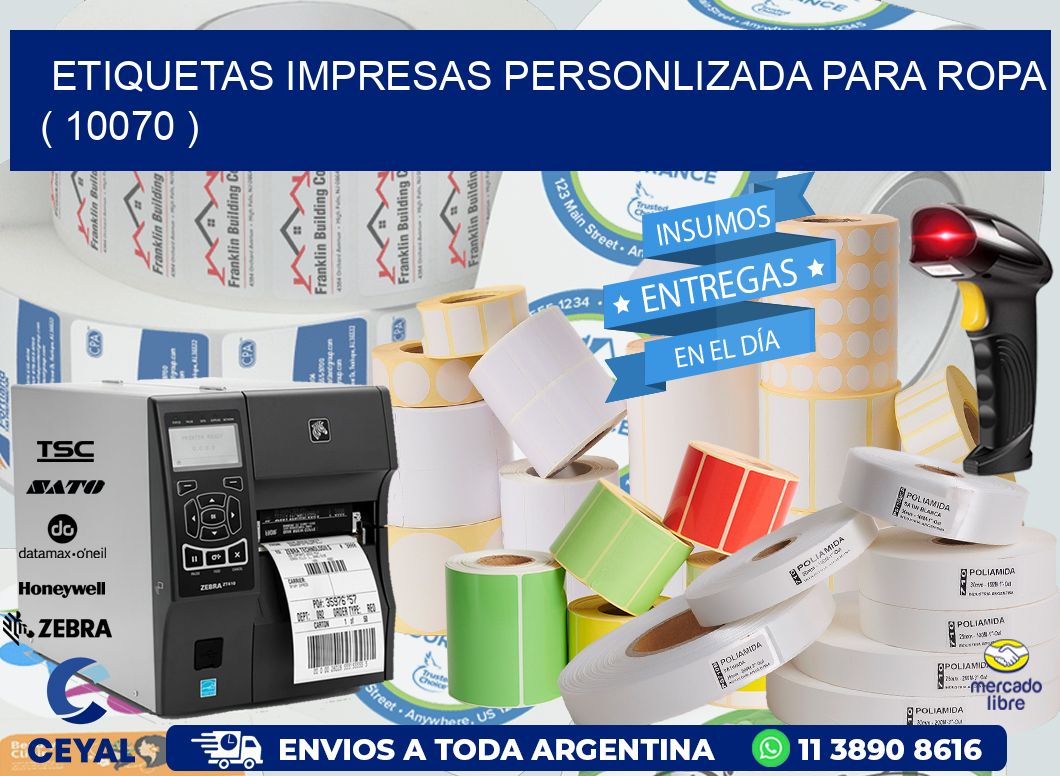 ETIQUETAS IMPRESAS PERSONLIZADA PARA ROPA ( 10070 )
