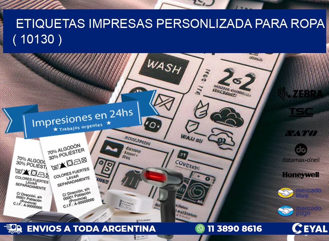 ETIQUETAS IMPRESAS PERSONLIZADA PARA ROPA ( 10130 )