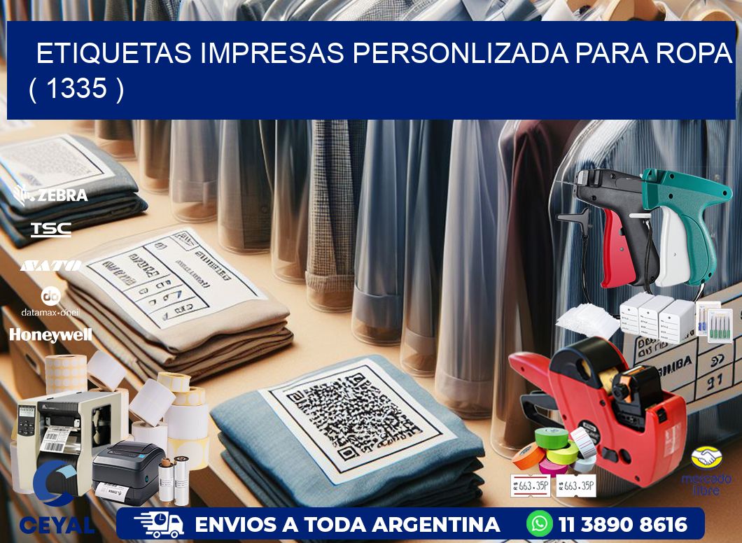 ETIQUETAS IMPRESAS PERSONLIZADA PARA ROPA ( 1335 )