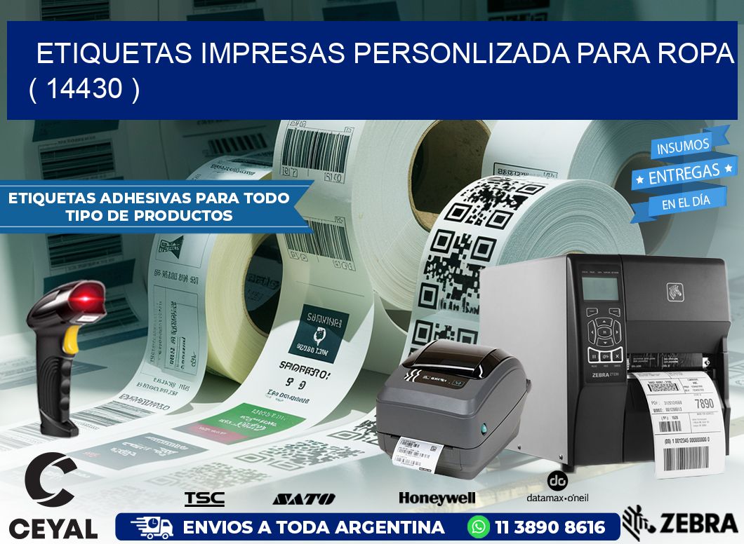ETIQUETAS IMPRESAS PERSONLIZADA PARA ROPA ( 14430 )