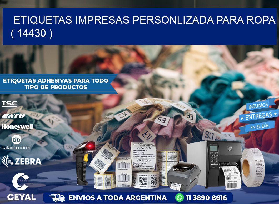 ETIQUETAS IMPRESAS PERSONLIZADA PARA ROPA ( 14430 )