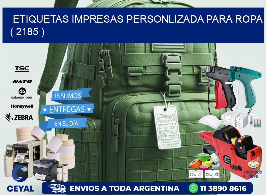ETIQUETAS IMPRESAS PERSONLIZADA PARA ROPA ( 2185 )