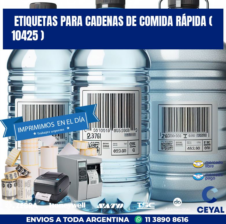ETIQUETAS PARA CADENAS DE COMIDA RÁPIDA ( 10425 )