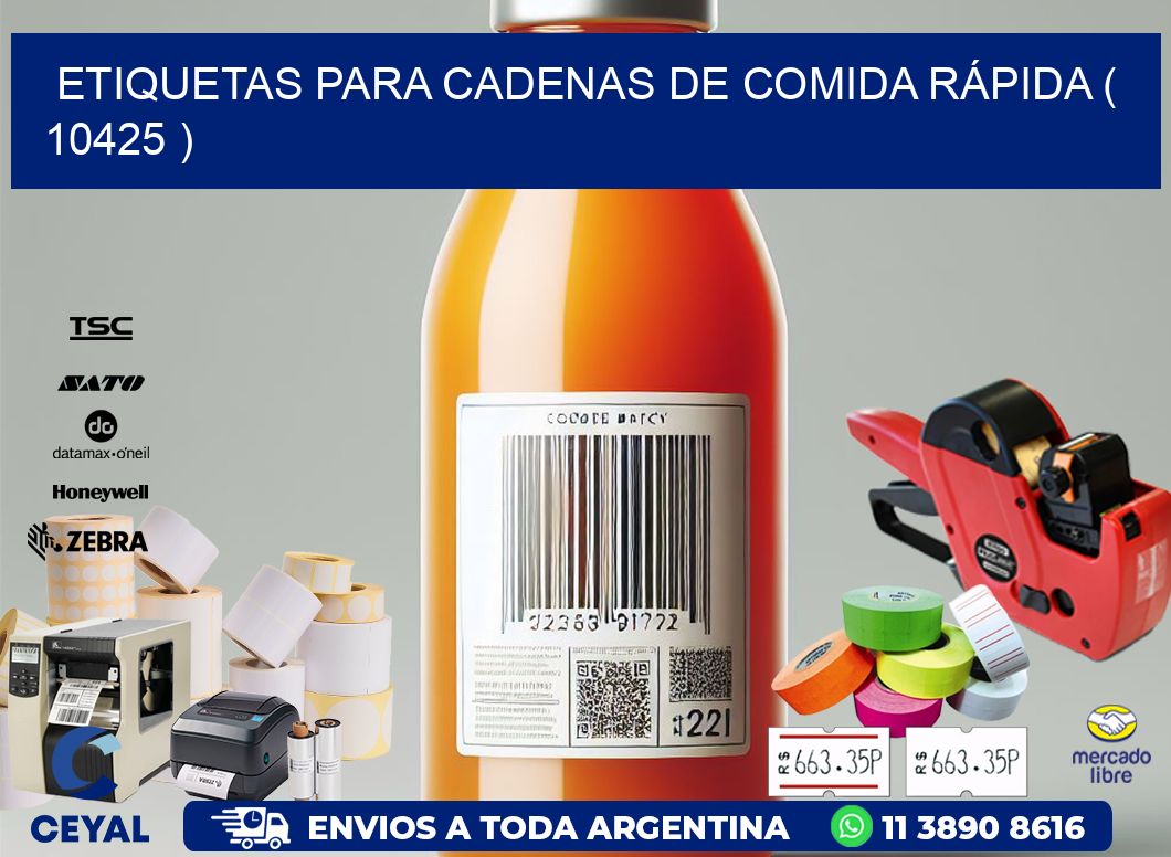 ETIQUETAS PARA CADENAS DE COMIDA RÁPIDA ( 10425 )