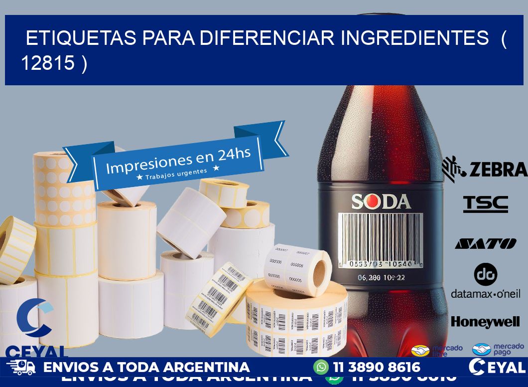 ETIQUETAS PARA DIFERENCIAR INGREDIENTES ( 12815 )