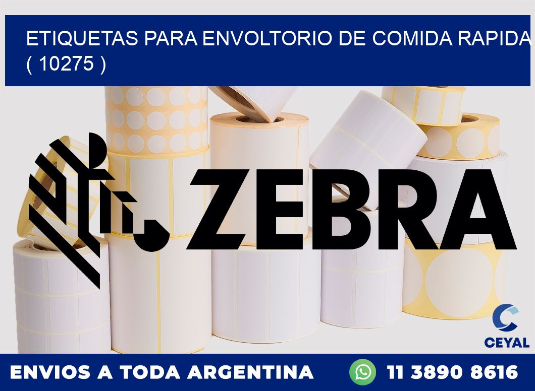 ETIQUETAS PARA ENVOLTORIO DE COMIDA RAPIDA ( 10275 )