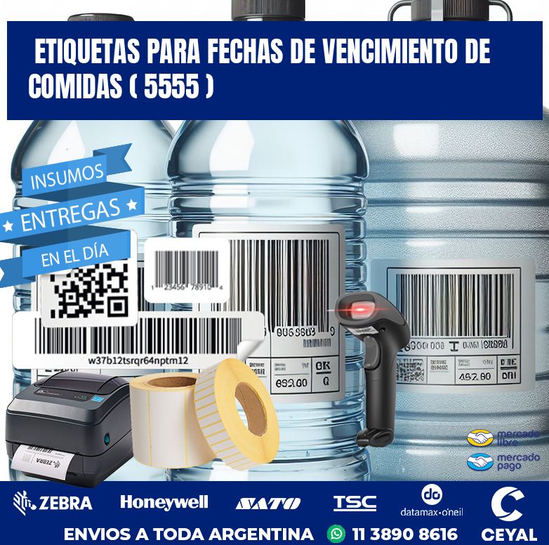 ETIQUETAS PARA FECHAS DE VENCIMIENTO DE COMIDAS ( 5555 )