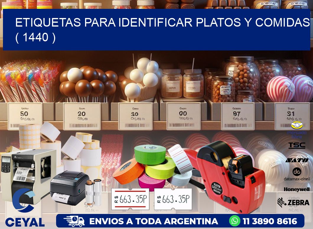 ETIQUETAS PARA IDENTIFICAR PLATOS Y COMIDAS ( 1440 )