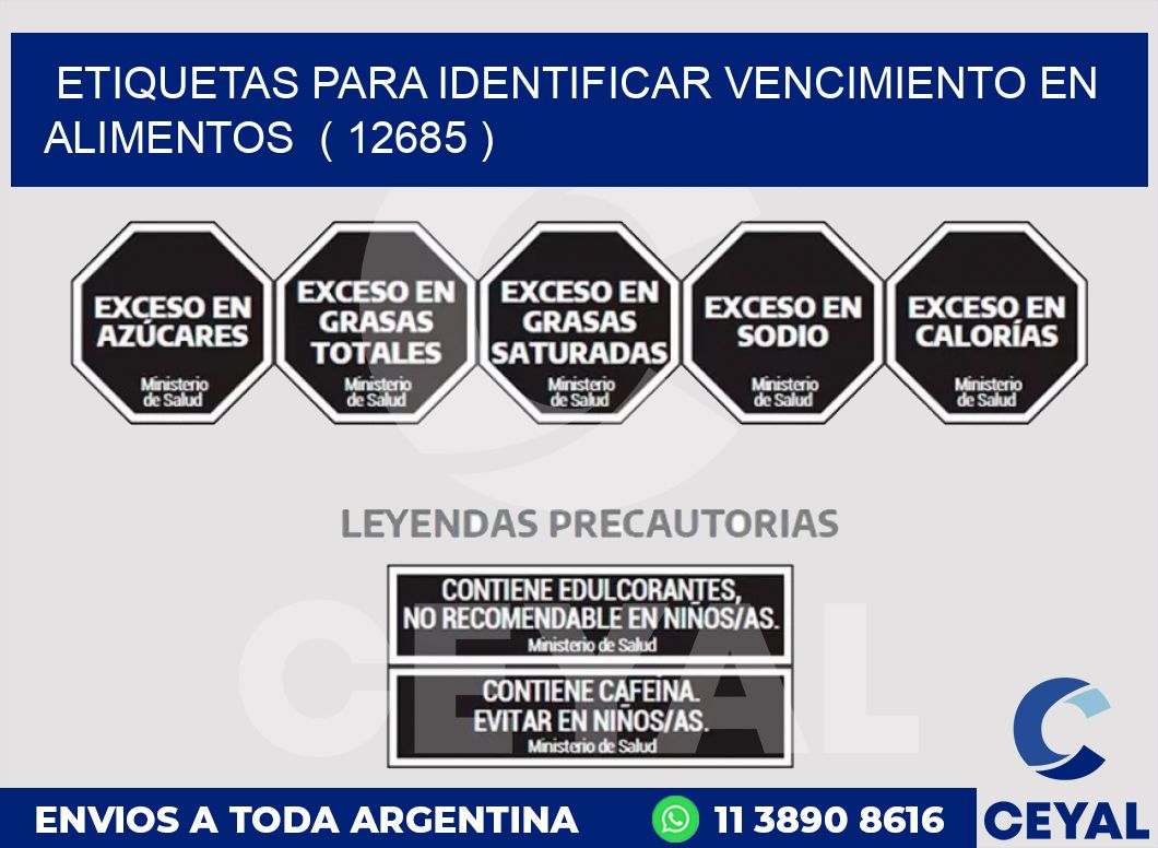 ETIQUETAS PARA IDENTIFICAR VENCIMIENTO EN ALIMENTOS ( 12685 )