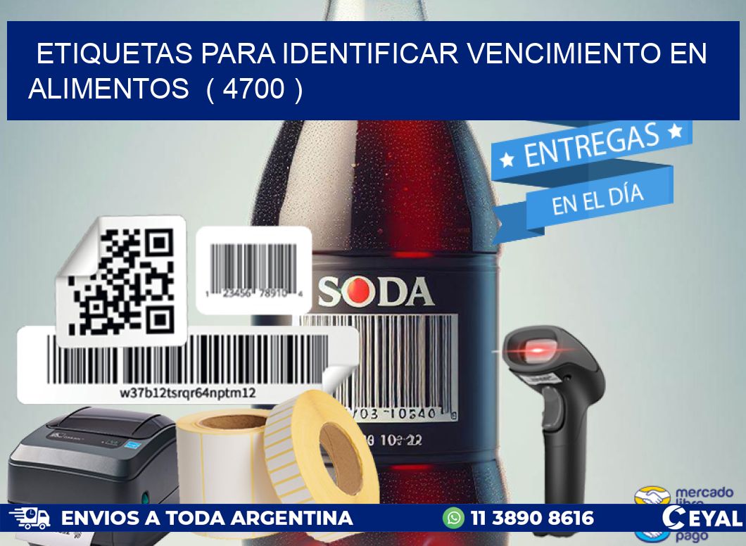ETIQUETAS PARA IDENTIFICAR VENCIMIENTO EN ALIMENTOS ( 4700 )