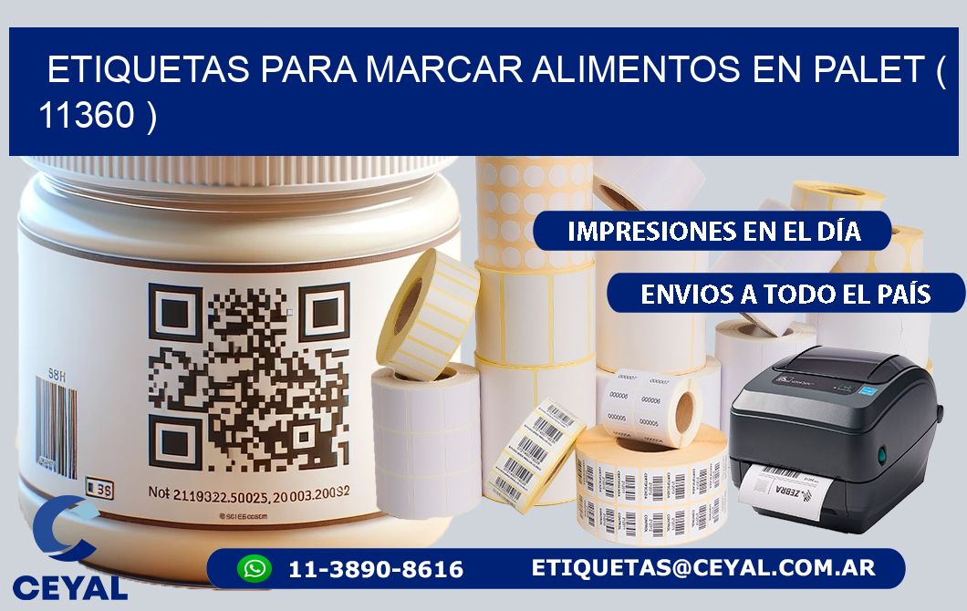 ETIQUETAS PARA MARCAR ALIMENTOS EN PALET ( 11360 )