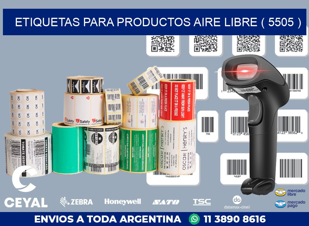 ETIQUETAS PARA PRODUCTOS AIRE LIBRE ( 5505 )