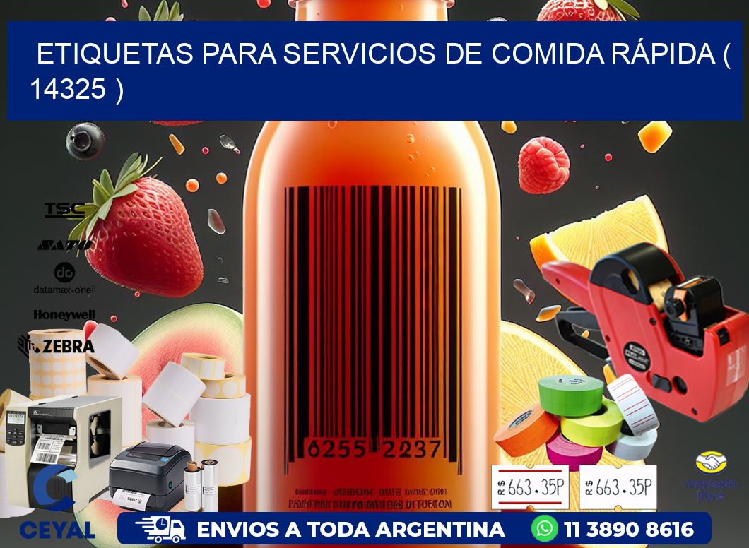 ETIQUETAS PARA SERVICIOS DE COMIDA RÁPIDA ( 14325 )