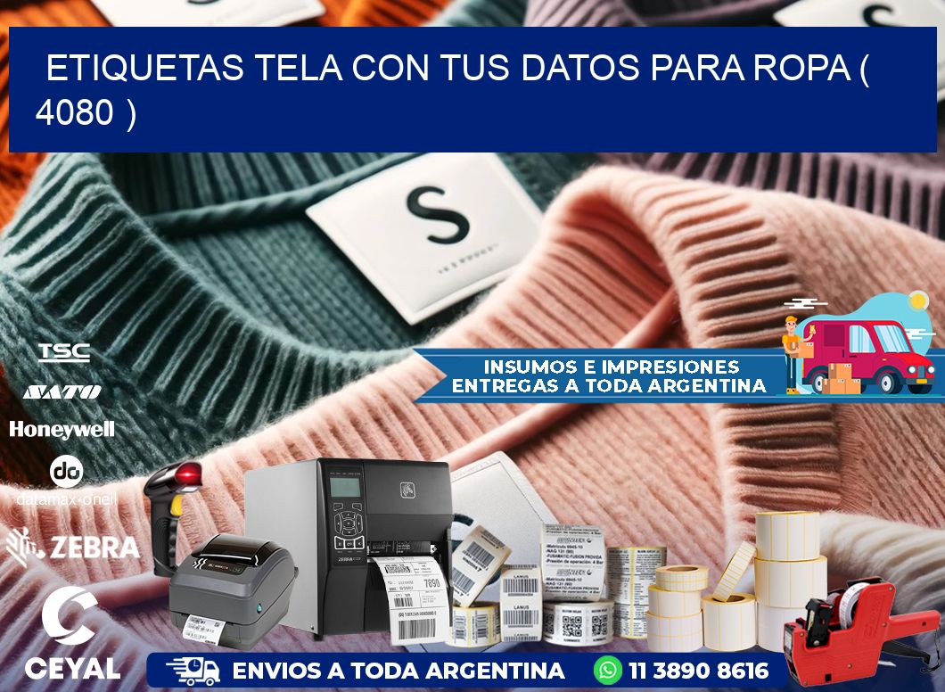 ETIQUETAS TELA CON TUS DATOS PARA ROPA ( 4080 )