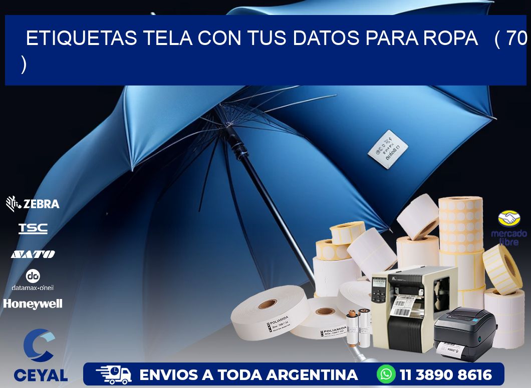 ETIQUETAS TELA CON TUS DATOS PARA ROPA   ( 70 )